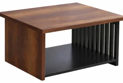 Obrázek produktu pro Elegantní konferenční stolek, moderní design, hnědá dřevěná struktura, jednobarevný
