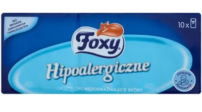 Obrázok produktu pre Foxy, Chusteczki hipoalergiczne, 10 sztuk