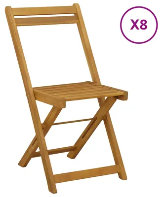 Produktbild von vidaXL Außen Bistro-Stühle 8 pcs Natur 40 x 53 x 80 cm