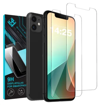 Produktbild von 2x 9H Schutzglas Displayschutzfolie für Apple iPhone 11 Displayglas Displayschutz Glas Panzerfolie Schutzglasfolie