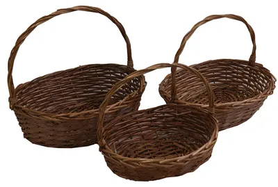 Immagine prodotto di Set 3 Ceste in Vimini naturale ovale