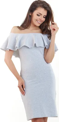 Produktbild von Awama Minikleid für Frauen Ygeflour A221 grau S