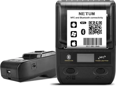 Tragbarer Bluetooth-Etikettendrucker 58 mm, Thermodirektdruck