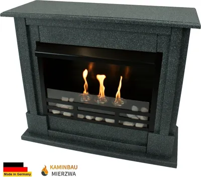 Produktbild von Gelkamin Ethanolkamin Kamin Modell Emily Premium Royal Granit Dunkel