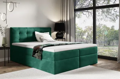 Produktbild von Boxspringbett Schlafzimmerbett OVIEDO  160x220cm Stoff Fresh Grün