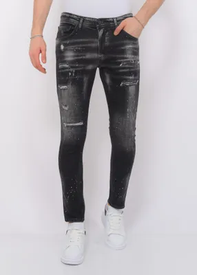 Produktbild von Paint Splatter Destroy Stonewash Jeans Slim - 34