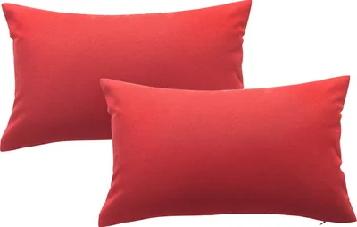 Obrázek produktu pro Venkovní terasa Balkon Vodotěsné polštáře Kryty čtvercový polštář kryt pro zahradní stan gauč(2 kusy,30 * 50 cm,Red)