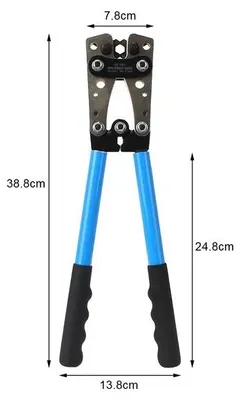 Produktbild von Crimpzange-Set 60 Stück Kupfer-Ringkabelschuhe Crimpbereich 6 bis 50 mm²