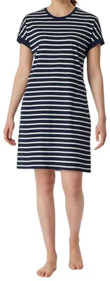 Image de Schiesser robe de nuit casual essentials short sleeves midnight blue femmes