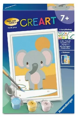 Produktbild von CreArt, Malen nach Zahlen Kinder - Süßer Elefant