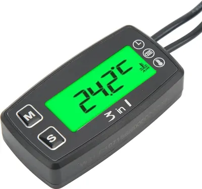 Obrázok produktu pre 3 v 1 Digitálne časové hodiny Voltmeter Teplomer IP67 Vodotesný merač pre ATV