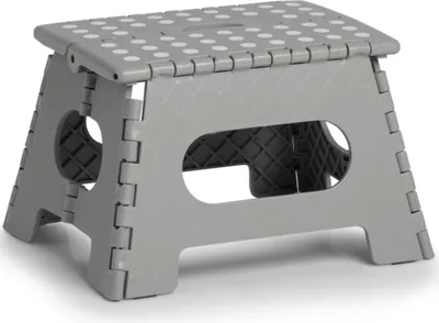 Produktbild von Zeller Klappbarer Tritthocker - grau - 35 x 22 cm