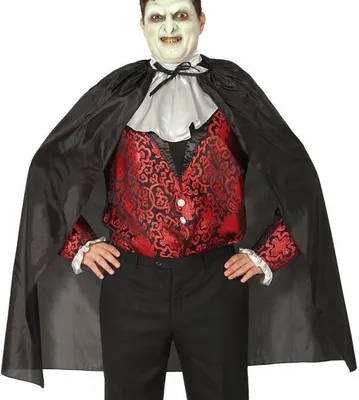 Immagine prodotto di Mantello da vampiro Halloween 19° Secolo Nero Eleganza Masquerade, Colore: Nero