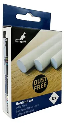 Productafbeelding van Bordkrijt Kangaro wit stofvrij 12 stuks