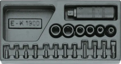 Produktbild von GEDORE 1500 ES-K 1900 Schraubenlöser-Sortiment 1/2" in 1/3 ES-Modul, 1402242