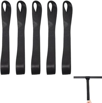 Immagine prodotto di Cinghie di fissaggio nere 20,5 x 2,5 cm con doppie asole