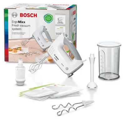Image de Batteur électrique 450w + mixeur plongeant blanc - Bosch - MFQ364V0 -