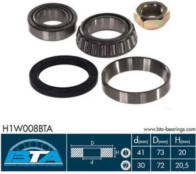 Produktbild von 1x BTA VORNE BEIDSEITIG Radlagersatz für VW LT 40-55 I Kasten 291-512
