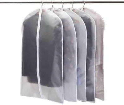 Obrázek produktu pro Průhledné obaly na oděvy, 5 ks, vysoce kvalitní, 60 x 140 cm, prodyšné, na obleky, šaty, kabáty, košile, večerní šaty.