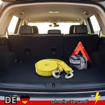 Produktbild von Auto-Abschleppseil Robust 5 Tonnen Anhängerkabel Abschleppseil Gurt Haken