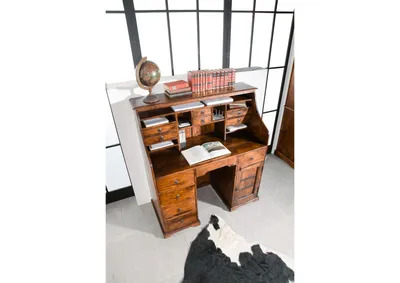Produktbild von MASSIVMOEBEL24 Sekretär Akazie 128x58x138 honig  lackiert OXFORD #0516