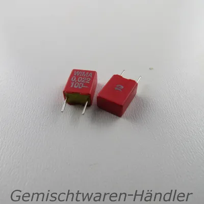 Produktbild von 2 x Folienkondensator WIMA nF 100V DC 63V AC Kondensator Polyesterkondensat / Bauteilart=2 x 220nF