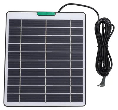 Obrázok produktu pre Solárna nabíjačka pre kamerový zvonček, 5 W, 5 V, monokryštalický kremík, prenosná nabíjačka so solárnym panelom pre videozvonček, čierna