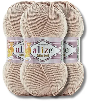Produktbild von Alize 3x 100g Baumwolle Gold Wolle, Uni, Häkeln, Stricken (314)
