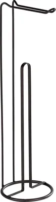 Produktbild von WENKO Stand Toiletten Papier Halter 2 in 1 LUGANO Ersatz Klo Rollen Bad Gäste WC