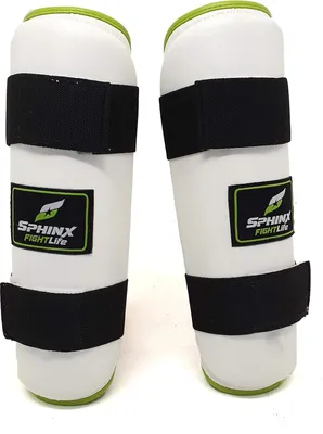 Produktbild von Famanu Schienbeinschoner für Kickboxen und Sport, ideal für Kinder - weiß XS