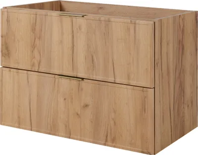 Obrázek produktu pro Dubová koupelnová skříňka Craft + zlatá rukojeť, 46 x 80 x 57 cm
