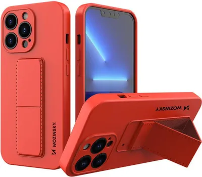 Produktbild von Wozinsky Kickstand Case Silikonhülle Mit Stand Iphone 13 Pro Max Rot