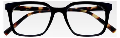 Produktbild von Lesebrille - Große Rechteckige Brillenfassung - Schwarz - Sehhilfe für Damen und Herren - Federscharniere - +1.50
