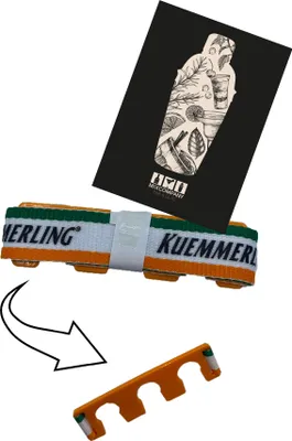 Produktbild von 3x Kümmerling Flaschenanhänger Farbe: grün, weiß, orange 3er