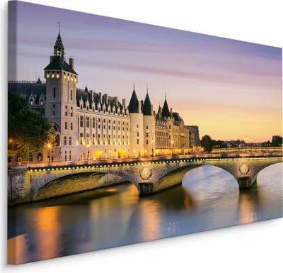 Obrázek produktu pro Obrázek řeka Seina Paříž krajina 3D nástěnné dekorace pro obývací pokoj 120x80cm