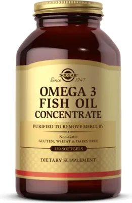 Productafbeelding van Solgar Omega 3-Fish Oil Concentrate 120 capsules 8304