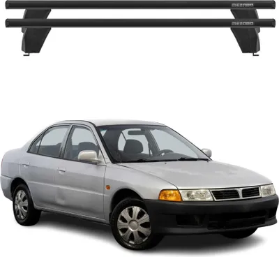 Produktbild von Menabo Dachträger Grundtäger für Mitsubishi Lancer 1995-2000 75kg Alu Schwarz 2x