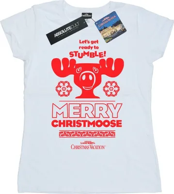 Immagine prodotto di National Lampoon's Christmas Vacation - Maglietta da donna "Merry Christmoose" BI36277 (XXL) (Bianco)