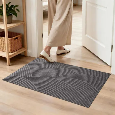 Immagine prodotto di Tappetino interno, 50x80 cm, antiscivolo, grigio, in poliestere