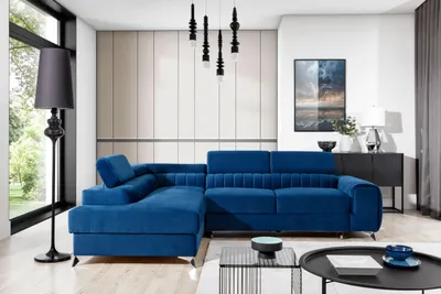 Produktbild von Ecksofa Couchgarnitur Laurence mit Schlaffunktion und Bettkasten– stilvoller Mittelpunkt für Ihr Wohnzimmer  Das Ecksofa Laurence vereint elegantes De