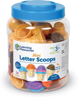 Productafbeelding van Mini letter ijsjes - Alfabet speelgoed voor 3-Jarigen - Leer letters - ABC spelling spelletjes - Kleuren sorteren