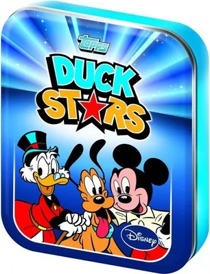 Zdjęcie produktu dla Karty kolekcjonerskie Disney Duck Stars mini blaszane pudełko