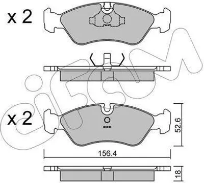 Produktbild von CIFAM Bremsbeläge Satz Vorne Bremsklötze für OPEL Astra F CC (T92) 822-117-0