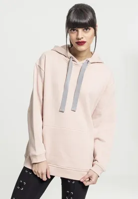 Produktbild von Urban Classics Damen Ladies Oversize Hoody TB2232, color:lightrose/grey, size:M