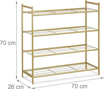 Immagine prodotto di Scarpiera - ripiani impilabili per armadio a muro, ingresso, 26 P x 70 L x 70 A cm