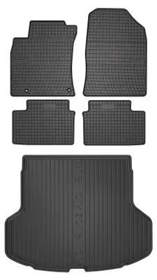 Imagen del producto de Alfombrillas de goma + bandeja de maletero para Kia Ceed III 2018-2025 (familiar) – juego de 5 piezas, , a medida – Wielganizator SolidPRO