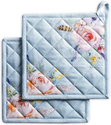 Produktbild von Famanu Pannenlappen Set 100% Baumwolle - Blau, 20 cm x 20 cm
