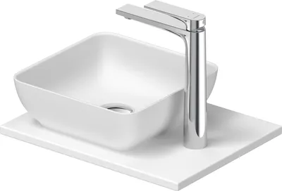 Image de Duravit Sivida Set lavabos rectangulaires incl. console 410x330x123mm, 2680233200