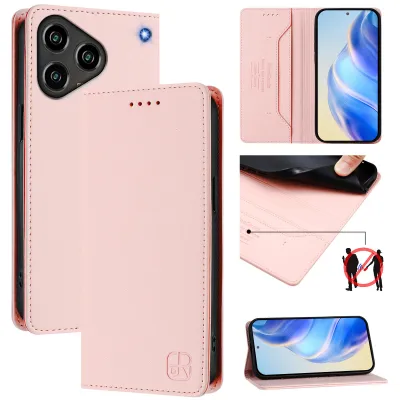 Produktbild von Lederhülle für ZTE Blade A76 4G Hülle Flip Brieftasche Kartenfächern Ständer Schutzhülle Pink