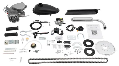 Productafbeelding van Fietsmotor-kit, 80cc, geschikt voor fietsen met 26/28 inch wielen, zwart